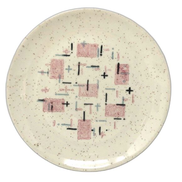 Metlox Tickled Pink 6" Bread Plates Vernon Ware 50s Dinnerware MCM Set of 4 - Picture 9 of 16